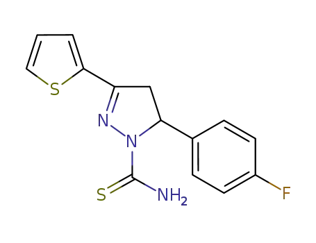 5-(4-fluorophenyl)-3-(thiophen-2-yl)-4,5-dihydro-1H-pyrazole-1-carbothioamide
