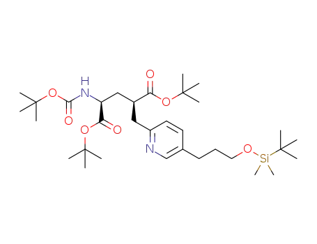 Di-tert-butyl (4R)-N-(tert-butoxycarbonyl)-4-{[5-(3-{[tert-butyl(dimethyl)silyl]-oxy}propyl)pyridin-2-yl]methyl}-L-glutamate