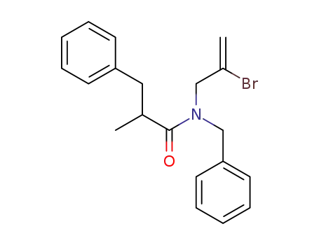 Molecular Structure of 1416465-75-2 (N-benzyl-N-(2-bromoallyl)-2-methyl-3-phenylpropanamide)