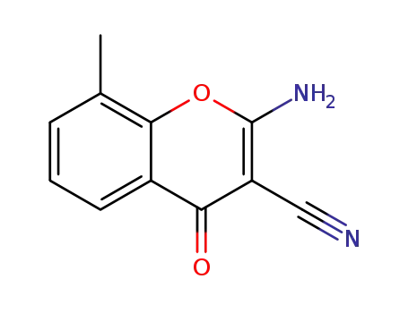 2-amino-8-methyl-4-oxo-4H-1-benzopyran-3-carbonitrile