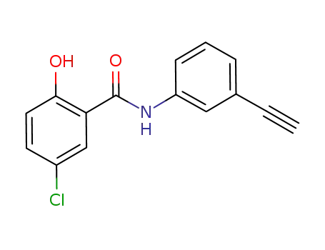 Molecular Structure of 634186-49-5 (Benzamide, 5-chloro-N-(3-ethynylphenyl)-2-hydroxy-)