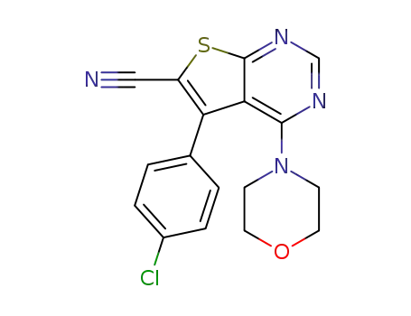 5-(4-chlorophenyl)-4-morpholinothieno[2,3-d]pyrimidine-6-carbonitrile