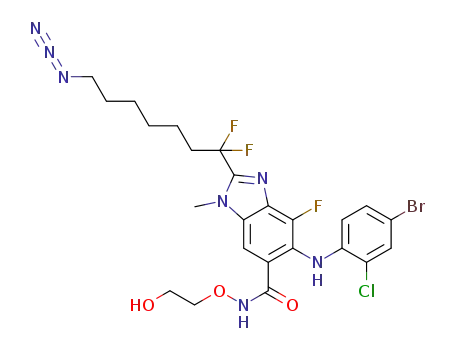 C<sub>24</sub>H<sub>26</sub>BrClF<sub>3</sub>N<sub>7</sub>O<sub>3</sub>