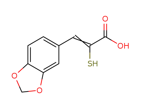 (Z)-3-(1,3-benzodioxol-5-yl)-2-sulfanylprop-2-enoic acid