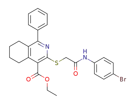 ethyl 3-[2-(4-bromophenylamino)-2-oxoethylsulfanyl]-1-phenyl-5,6,7,8-tetrahydroisoquinoline-4-carboxylate