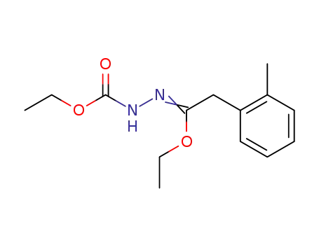 Hydrazinecarboxylic acid, [1-ethoxy-2-(2-methylphenyl)ethylidene]-,
ethyl ester
