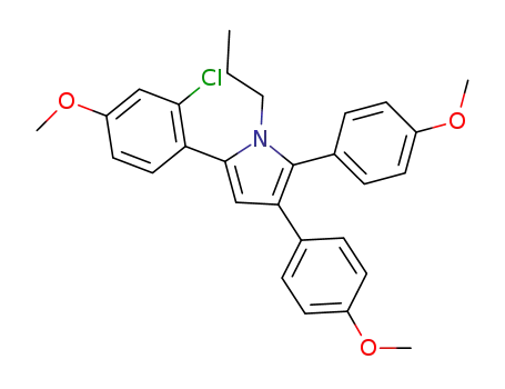 5-(2-chloro-4-methoxyphenyl)-2,3-bis(4-methoxyphenyl)-1-propyl-1H-pyrrole