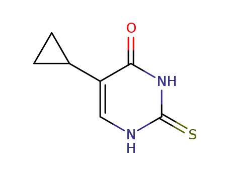 Molecular Structure of 59698-21-4 (5-Cyclopropyl-2-thioxo-2,3-dihydro-1H-pyrimidin-4-one)