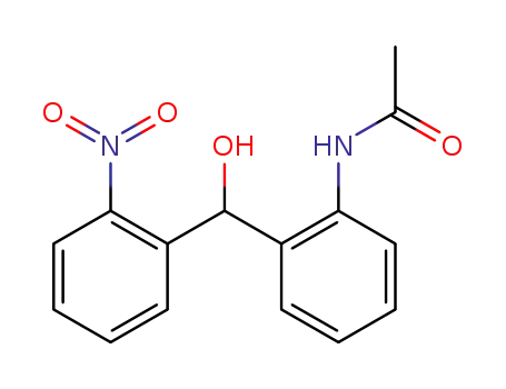 Molecular Structure of 1401067-63-7 (N-(2-(hydroxy(2-nitrophenyl)methyl)phenyl)acetamide)