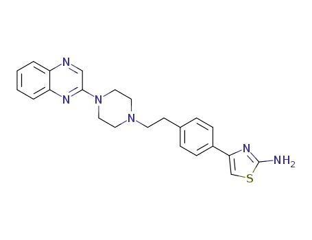 4-{4-[2-(4-(quinoxalin-2-yl)piperazin-1-yl)ethyl]phenyl}thiazol-2-amine