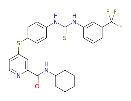 N-cyclohexyl-4-(4-(3-(3-(trifluoromethyl)phenyl)thioureido)phenylthio)picolinamide