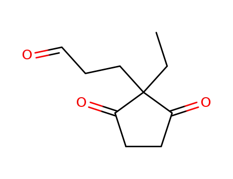 Molecular Structure of 1416969-76-0 (3-(1-ethyl-2,5-dioxocyclopentyl)propanal)
