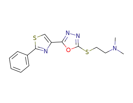 {2-[5-(2-phenylthiazol-4-yl)-1,3,4-oxadiazol-2-ylthio]ethyl}dimethylamine