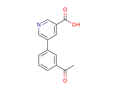 Molecular Structure of 1048267-40-8 (5-(3-acetylphenyl)nicotinic acid)