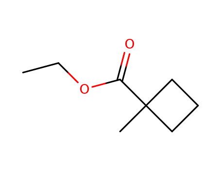 Molecular Structure of 65338-28-5 (Cyclobutanecarboxylic acid, 1-methyl-, ethyl ester)