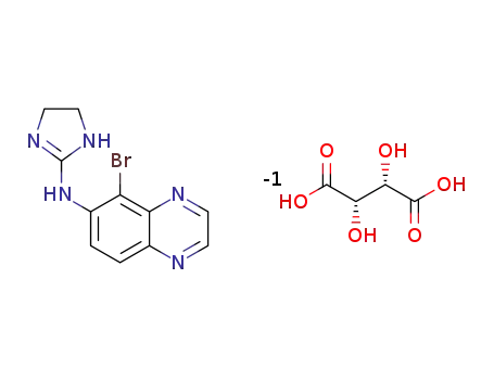 Molecular Structure of 1400635-36-0 ((5-bromoquinoxalin-6-yl)-(4,5-dihydro-1H-imidazol-2-yl)-amine L-tartrate)