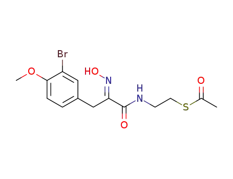 (E)-(S)-2-(3-(3-bromo-4-methoxyphenyl)-2-(hydroxyimino)propanamido)ethyl ethanethioate