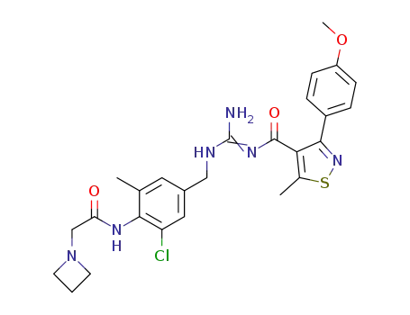 N-(amino(4-(2-(azetidin-1-yl)acetamido)-3-chloro-5-methylbenzylamino)methylene)-3-(4-methoxyphenyl)-5-methylisothiazole-4-carboxamide