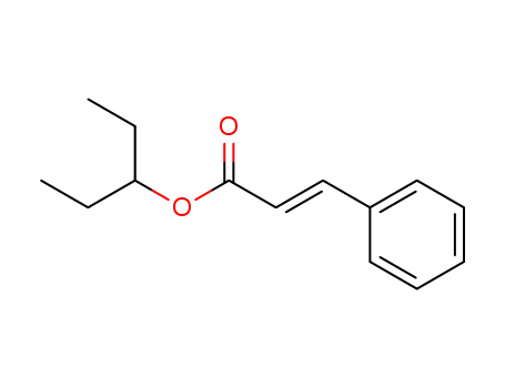 Molecular Structure of 138964-36-0 (2-Propenoic acid, 3-phenyl-, 1-ethylpropyl ester, (2E)-)