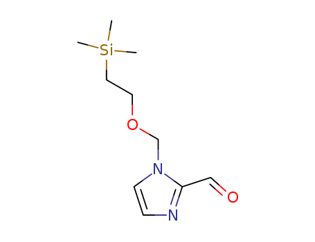 Molecular Structure of 101226-42-0 (1H-Imidazole-2-carboxaldehyde, 1-[[2-(trimethylsilyl)ethoxy]methyl]-)