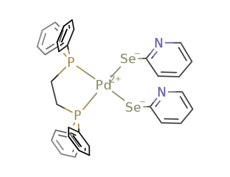 Molecular Structure of 210978-03-3 ([Pd(2-SeC<sub>5</sub>H<sub>4</sub>N)2(dppe)])