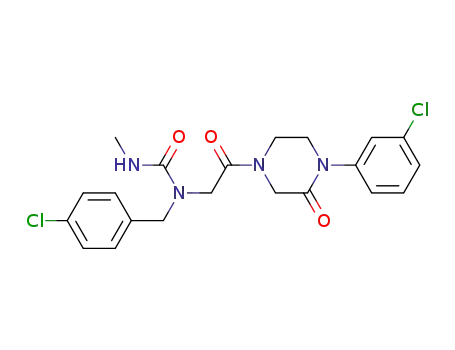 1-(4-chlorobenzyl)-1-[2-[1-(3-chlorophenyl)-2-oxopiperazin-4-yl]-2-oxoethyl]-3-methyl urea