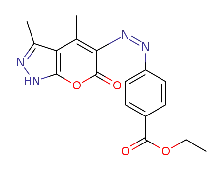 (Z)-ethyl 4-((3,4-dimethyl-6-oxo-1,6-dihydropyrano[2,3-c]pyrazol-5-yl)diazenyl)benzoate