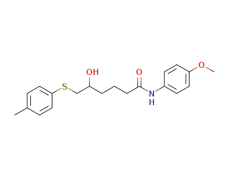 5-hydroxy-N-(4-methoxyphenyl)-6-[(4-methylphenyl)sulfanyl] hexanamide
