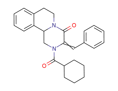 Molecular Structure of 1403763-76-7 (2-(cyclohexylcarbonyl)-3-benzylidene-1,2,3,6,7,11b-hexahydro-4H-pyrazino[2,1-a]isoquinolin-4-one)