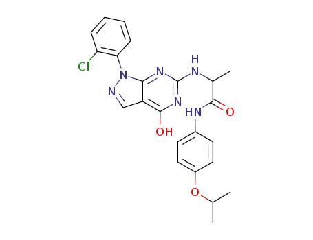 2-((1-(2-chlorophenyl)-4-hydroxy-1H-pyrazolo[3,4-d]pyrimidin-6-yl)amino)-N-(4-isopropoxyphenyl)propanamide