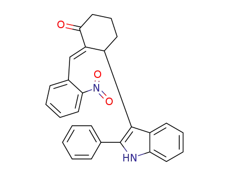 (E)-2-(2-nitrobenzylidene)-3-(2-phenyl-1H-indol-3-yl)-cyclohexanone
