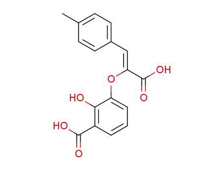 (Z)-3-(1-carboxy-2-p-tolylvinyloxy)-2-hydroxybenzoic acid