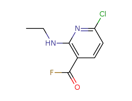 Molecular Structure of 1092523-22-2 (6-chloro-2-(ethylamino)pyridine-3-carbonyl fluoride)