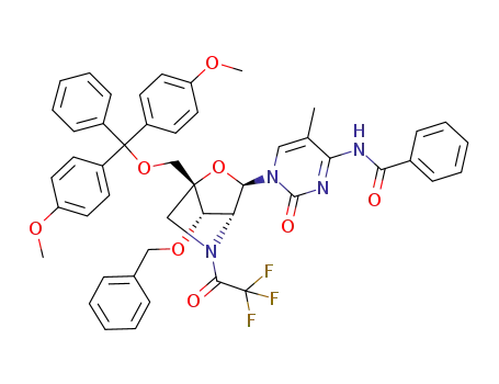 (1R,3R,4R,7S)-7-benzyloxy-1-(4,4'-dimethoxytrityl)oxymethyl-3-(4-N-benzoyl-5-methylcytosin-1-yl)-5-trifluoroacetyl-2-oxa-5-azabicyclo[2.2.1]heptane