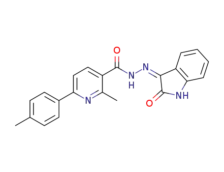 (Z)-2-methyl-N'-(2-oxoindolin-3-ylidene)-6-(4-tolyl)nicotinohydrazide