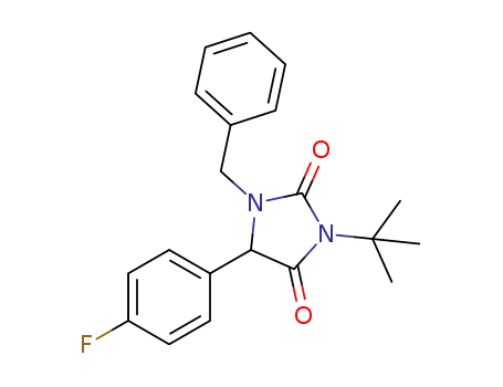 1-benzyl-3-tert-butyl-5-(4-fluorophenyl)-imidazolidine-2,4-dione