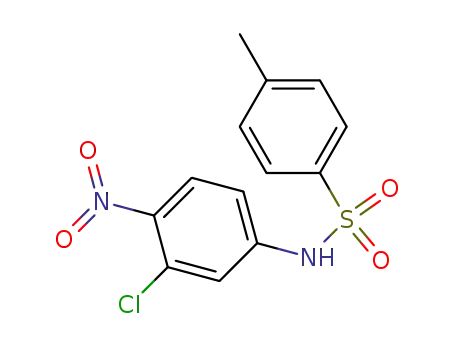 Molecular Structure of 60498-61-5 (Benzenesulfonamide, N-(3-chloro-4-nitrophenyl)-4-methyl-)