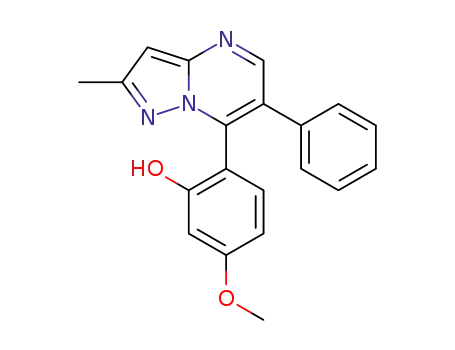 2-methyl-6-phenyl-7-(2-hydroxyl-4-methoxyphenyl)pyrazolo[1,5-a]pyrimidine
