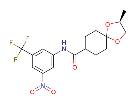 (S)-2-methyl-N-(3-nitro-5-(trifluoromethyl)phenyl)-1,4-dioxaspiro[4.5]decane-8-carboxamide