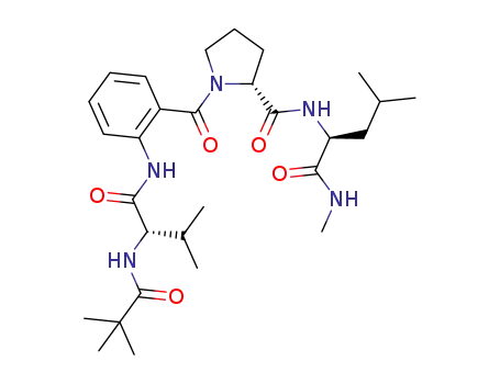 (R)-N-((S)-4-methyl-1-(methylamino)-1-oxopentan-2-yl)-1-(2-((S)-3-methyl-2-pivalamidobutanamido)benzoyl)pyrrolidine-2-carboxamide