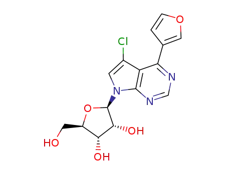 5-chloro-4-(furan-3-yl)-7-(β-D-ribofuranosyl)-7H-pyrrolo[2,3-d]pyrimidine