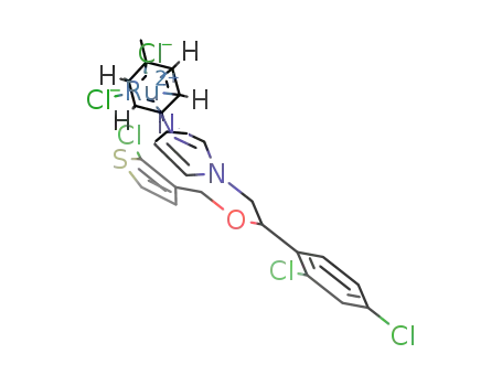 Molecular Structure of 1581279-25-5 ([(η<sup>6</sup>-p-cymene)RuCl<sub>2</sub>(tioconazole)])