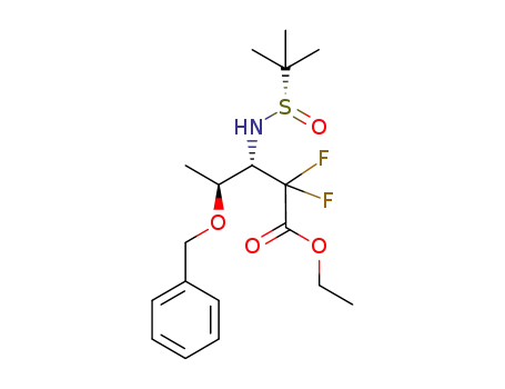 (3S,4S,S<SUB>S</SUB>)-ethyl 4-(benzyloxy)-3-(tert-butylsulfinamino)-2,2-difluoropentanoate