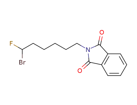 Molecular Structure of 1616366-00-7 (2-(6-bromo-6-fluorohexyl)isoindoline-1,3-dione)