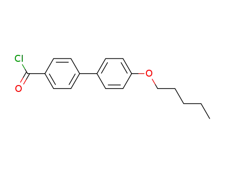 Molecular Structure of 94610-77-2 (4'-pentyloxybiphenyl-4-carboxylic acid chloride)
