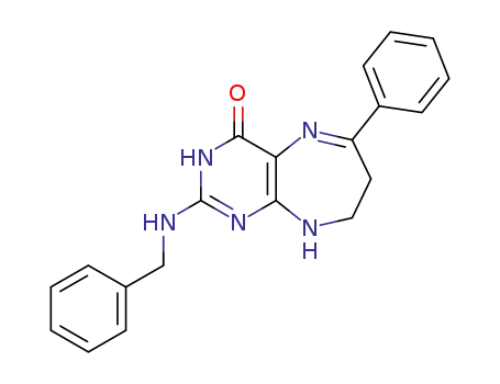 2-(benzylamino)-8,9-dihydro-6-phenyl-3H-pyrimido[4,5-b][1,4]diazepin-4(7H)-one