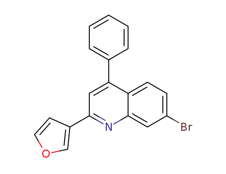 Molecular Structure of 1621516-48-0 (7-bromo-2-(furan-3-yl)-4-phenylquinoline)