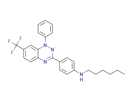 7-(trifluoromethyl)-3-(4-(hexylamino)phenyl)-1-phenyl-1,2-dihydrobenzo[1,2,4]triazin-2-yl