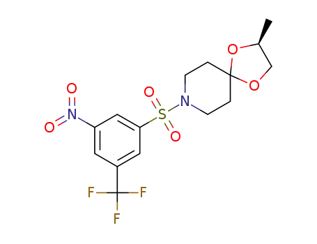 (S)-2-methyl-8-(3-nitro-5-(trifluoromethyl)phenylsulfonyl)-1,4-dioxa-8-azaspiro[4.5]decane