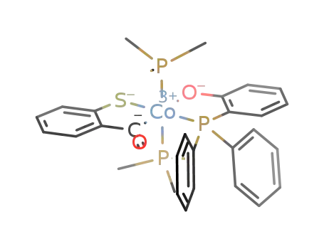 (2-(diphenylphosphino)phenolato)(2-mercaptobenzoyl)bis(trimethylphosphine)cobalt(III)